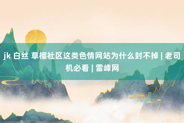 jk 白丝 草榴社区这类色情网站为什么封不掉 | 老司机必看 | 雷峰网