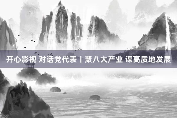 开心影视 对话党代表丨聚八大产业 谋高质地发展